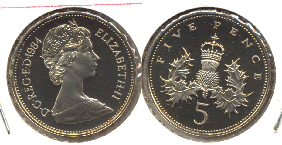 1984 Great Britain 5 Pence Proof
