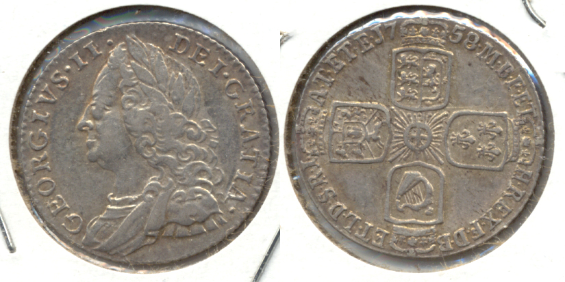 1758 Great Britain 6 Pence EF-40