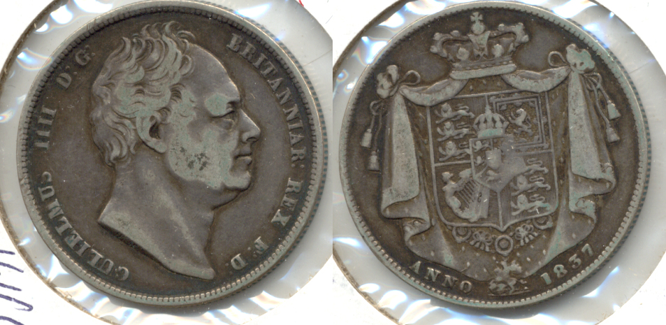 1837 Great Britain Half Crown Fine-15