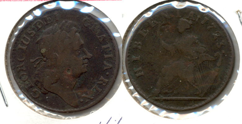 1723 Great Britain Half Penny Fine-12 a