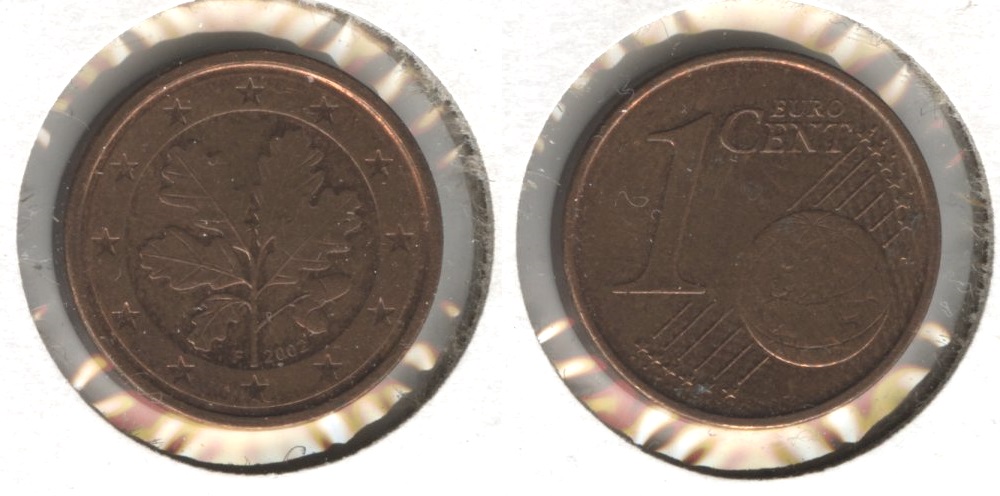2002-F Germany 1 Euro Cent EF-40