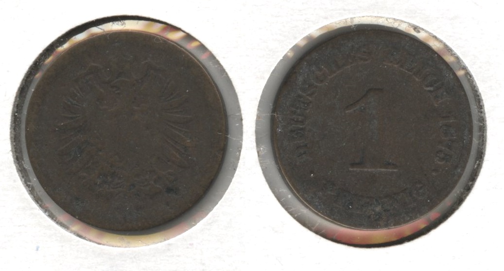 1875 Germany 1 Pfennig Good-4