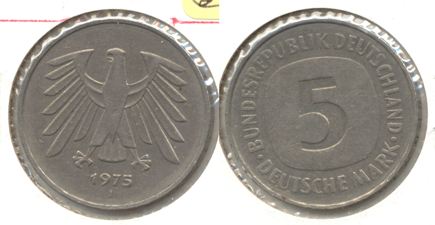 1975-J Germany 5 Mark EF-40