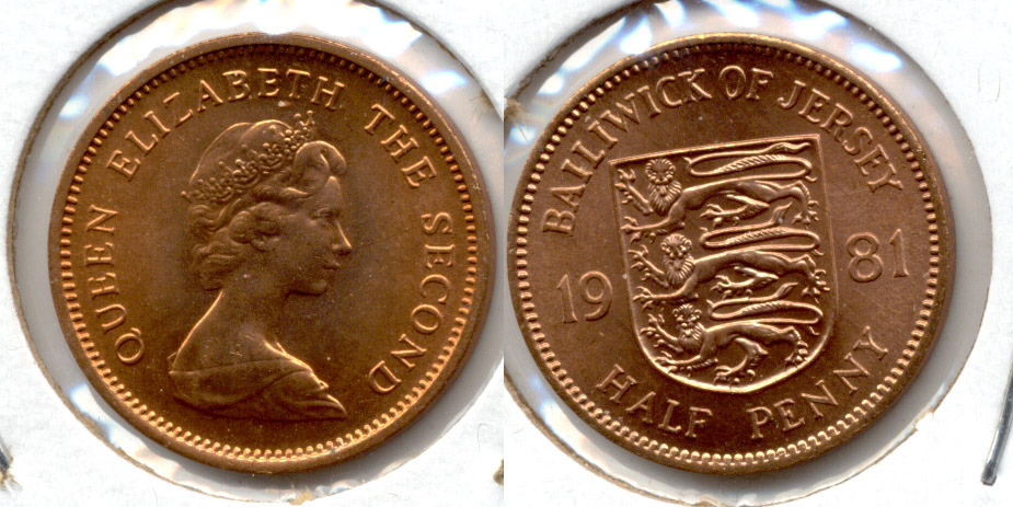 1981 Jersey Half Penny MS-60