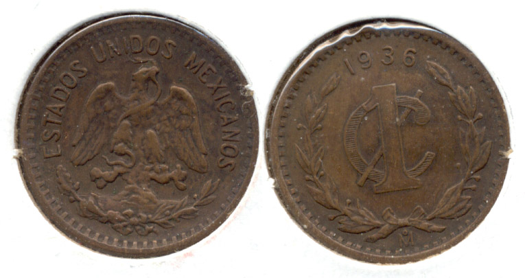 1936 Mexico 1 Centavo Fine-12