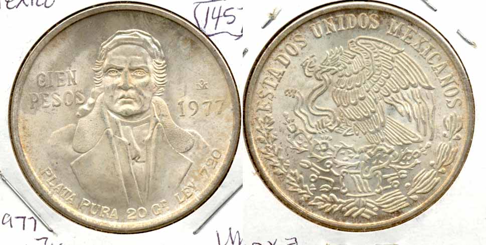 1977 Mexico 100 Pesos MS