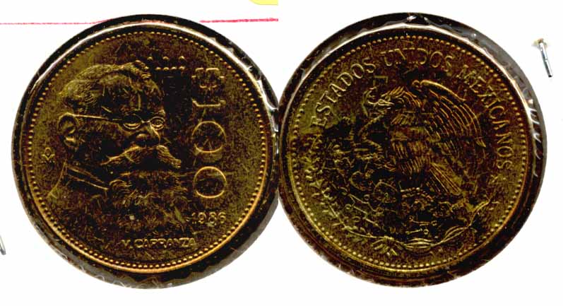 1986 Mexico 100 Pesos MS