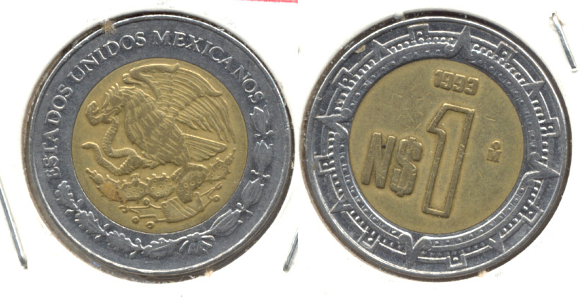 1993 Mexico 1 Peso VF-20