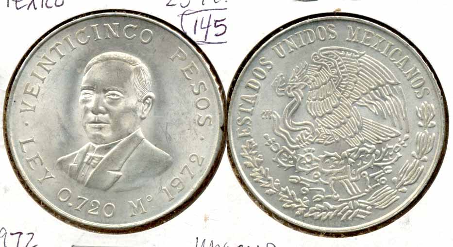 1972 Mexico 25 Pesos MS