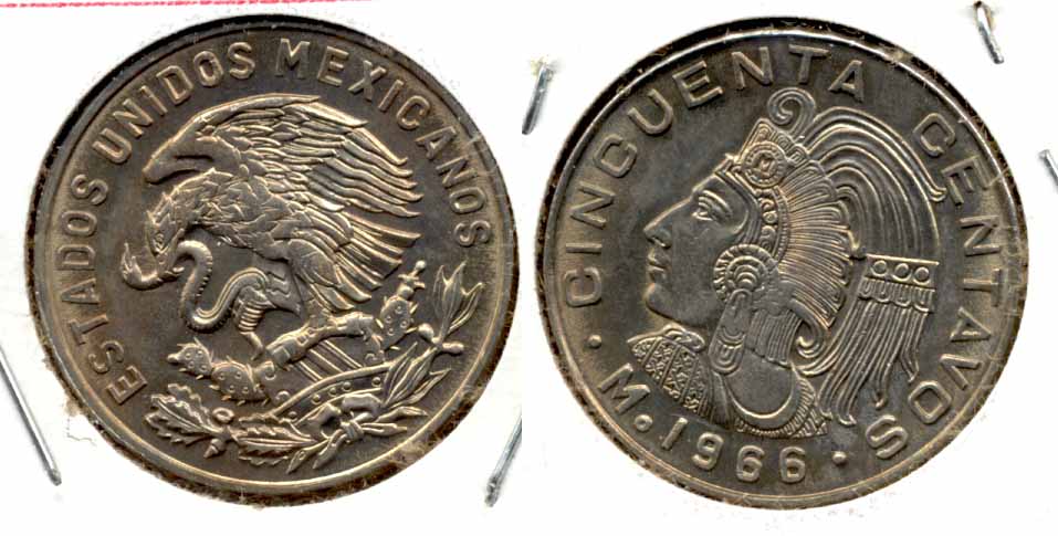 1966 Mexico 50 Centavos MS