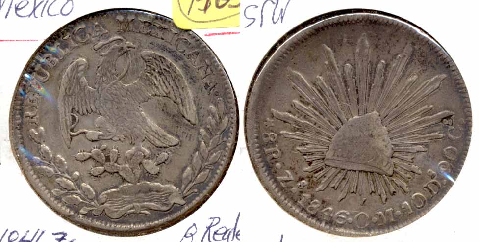 1846-Zs Mexico 8 Reales Fine-12