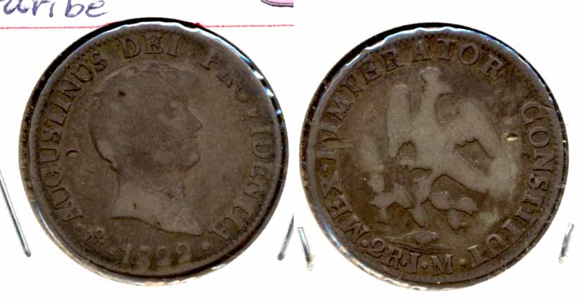 1822 Mexico Iturbide 2 Real Good-6