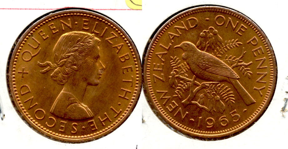 1965 New Zealand 1 Penny MS-60