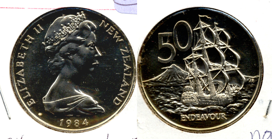 1984 New Zealand 50 Cents MS-60