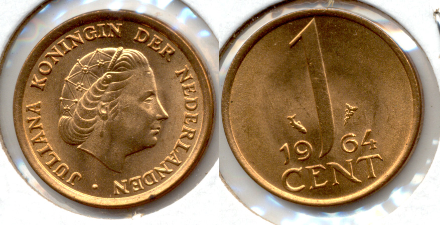 1964 Netherlands 1 Cent MS