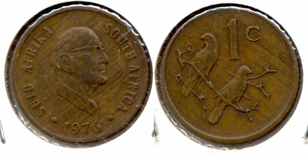 1976 South Africa 1 Cent EF-40