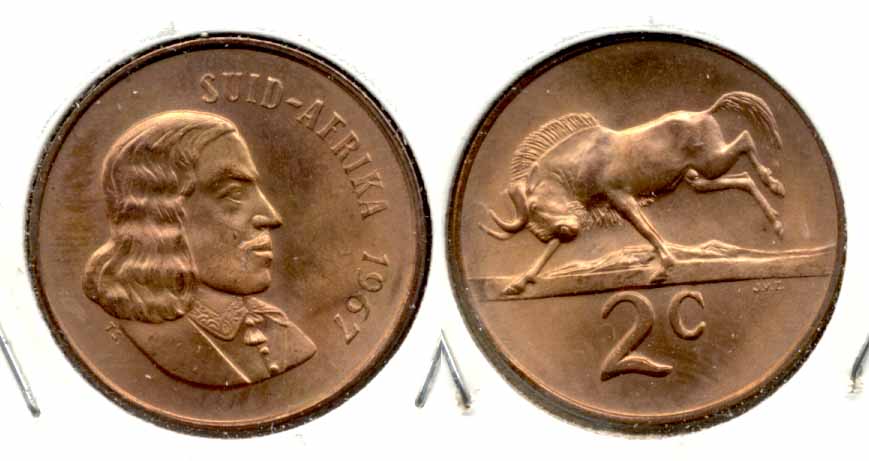 1967 South Africa 2 Cents Afrikaans MS