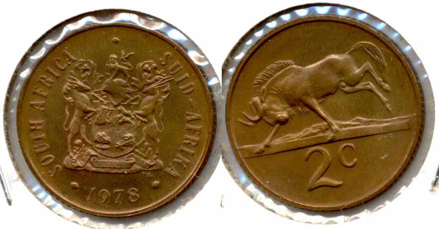 1978 South Africa 2 Cents MS