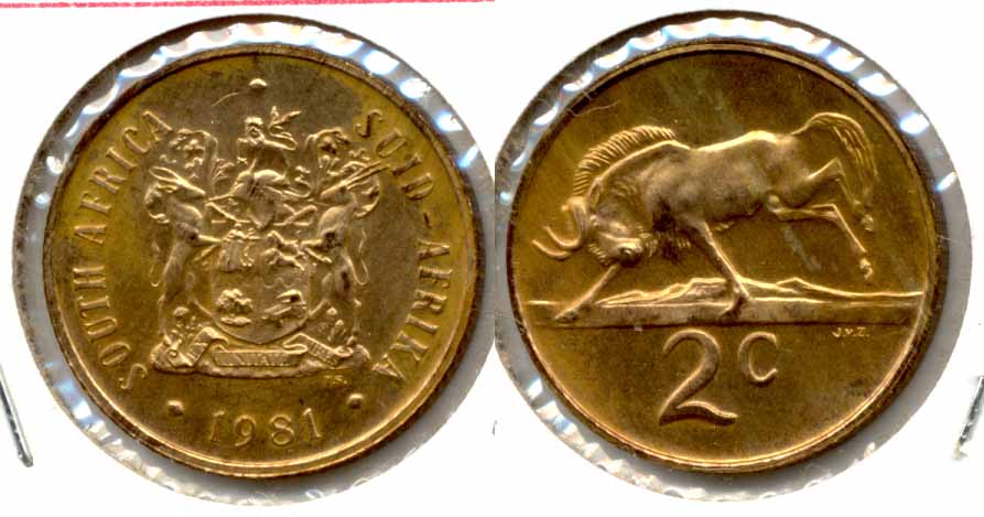 1981 South Africa 2 Cents MS