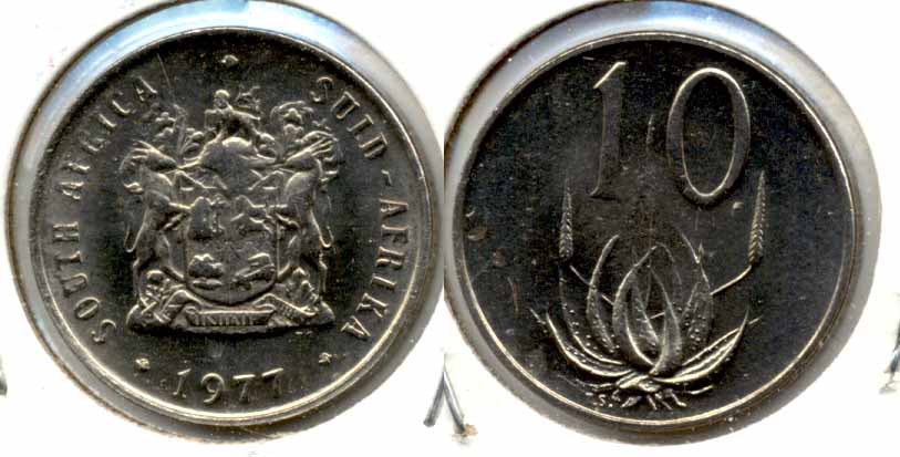 1977 South Africa 10 Cents MS