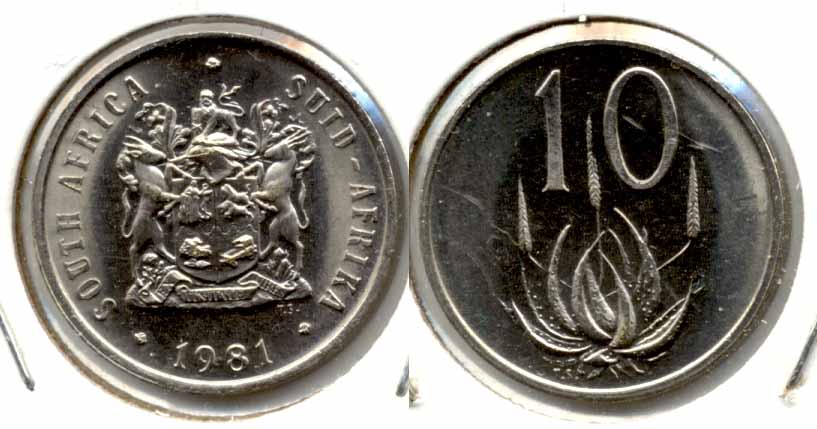 1981 South Africa 10 Cents MS