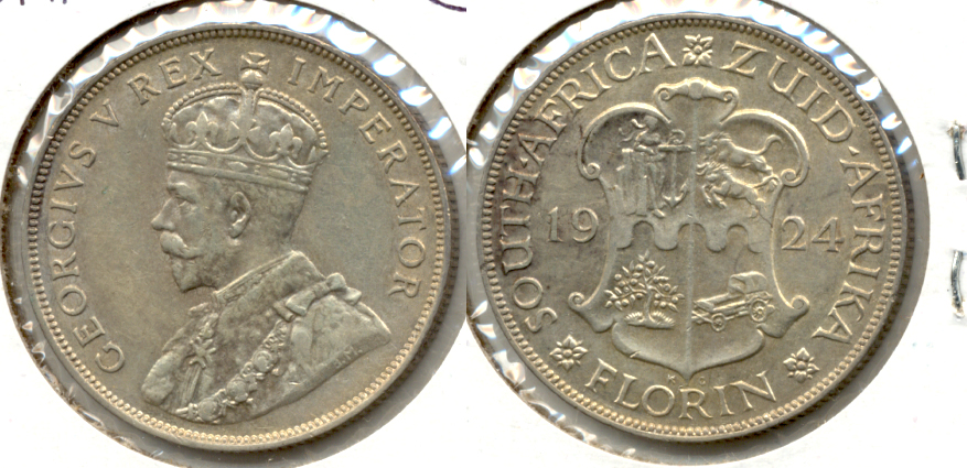 1924 South Africa Florin VF-30