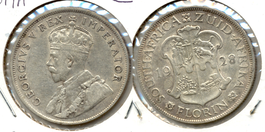 1928 South Africa Florin VF-20