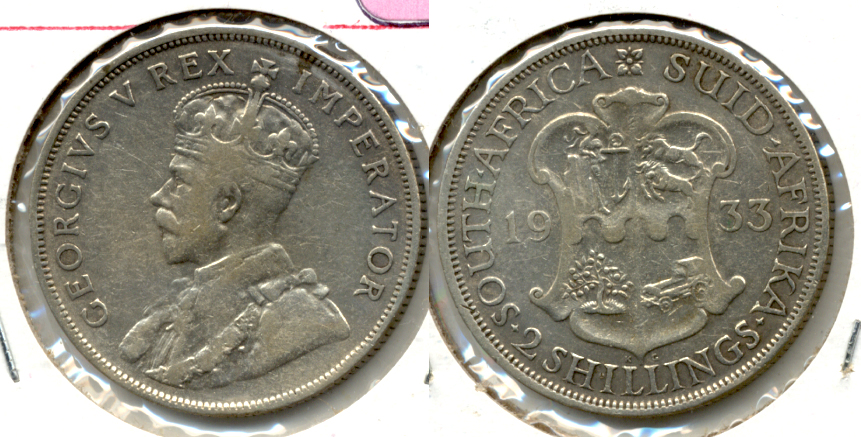 1933 South Africa Florin VF-20