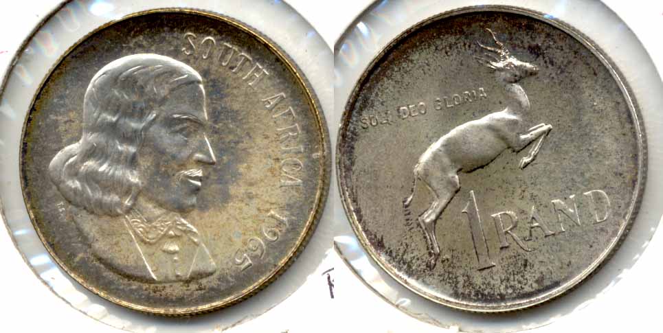 1965 South Africa 1 Rand English Proof