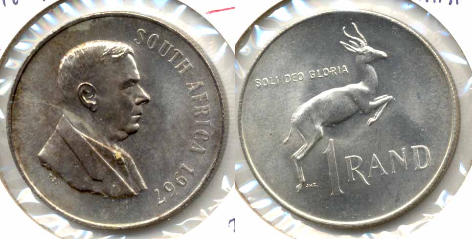 1967 South Africa 1 Rand English MS