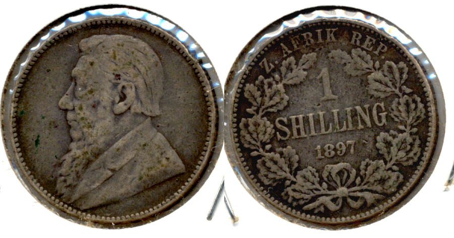 1897 South Africa 1 Shilling Fine-12