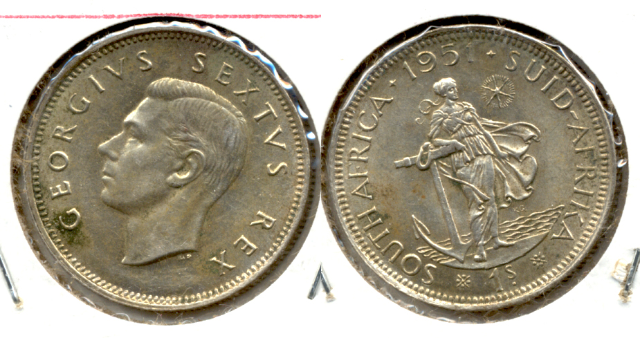 1951 South Africa 1 Shilling EF-40