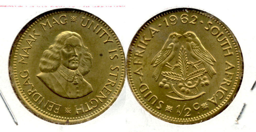 1962 South Africa 1/2 Cent MS-60