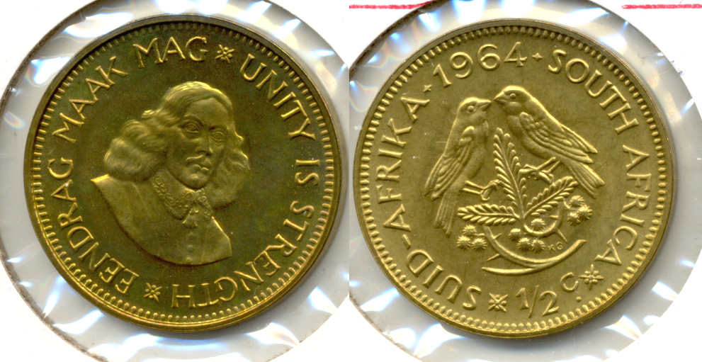 1964 South Africa 1/2 Cent Proof
