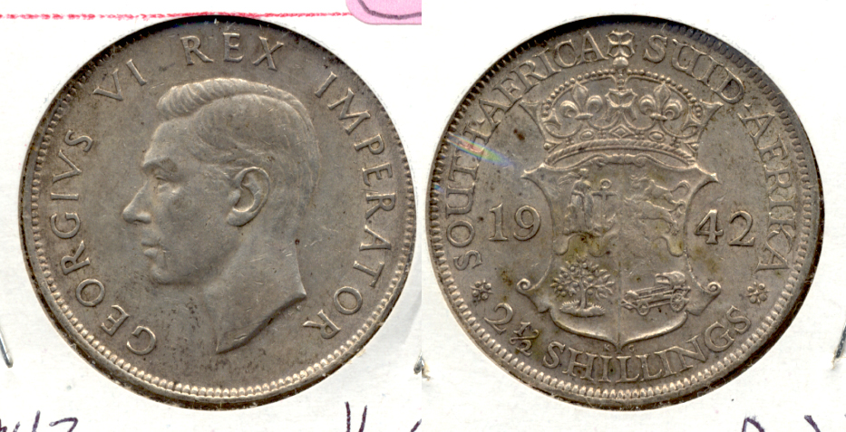 1942 South Africa Half Crown EF-40