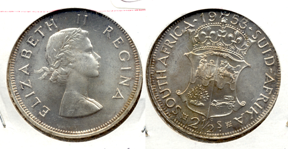 1953 South Africa Half Crown MS-60