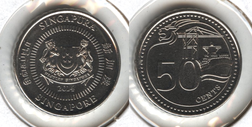 2014 Singapore 50 Cents AU-50