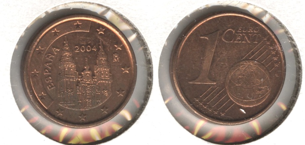 2004 Spain 1 Euro Cent EF-40