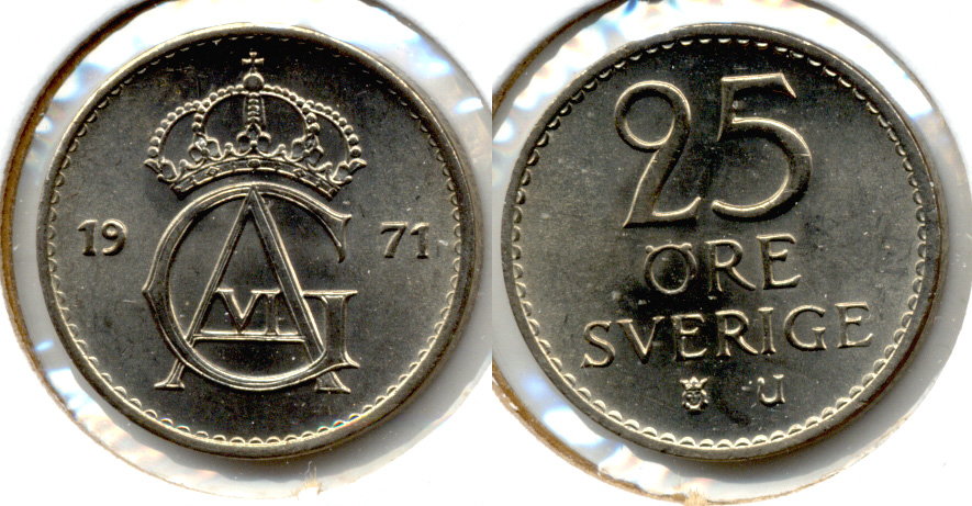 1971 Sweden 25 Ore MS