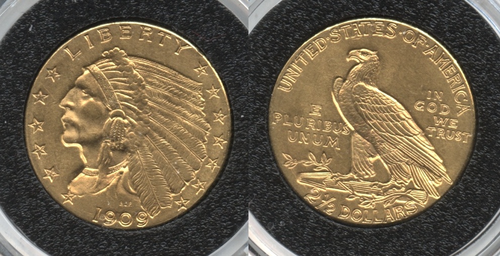 1909 Indian Head $2.50 Quarter Eagle EF-40