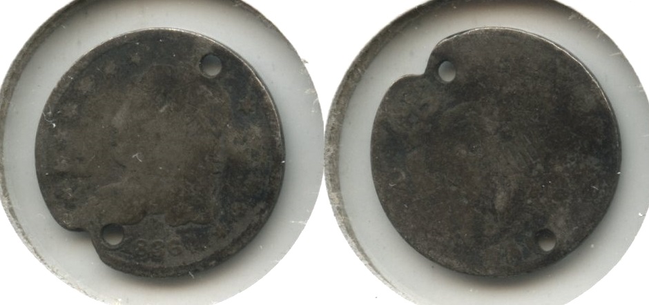 1836 Capped Bust Half Dime Good-4 Holed