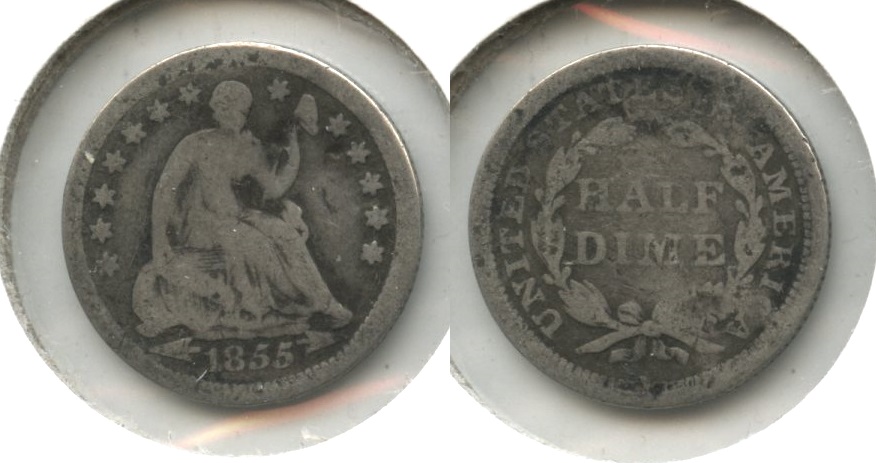 1855 Seated Liberty Half Dime Good-4 #c