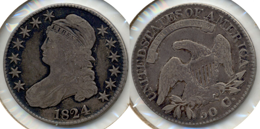 1824 Capped Bust Half Dollar VF-20