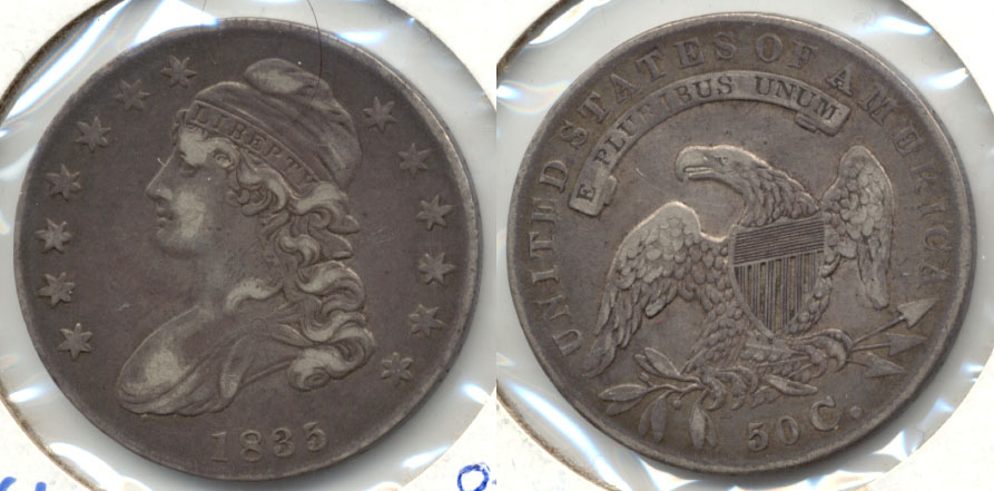 1835 Capped Bust Half Dollar EF-40