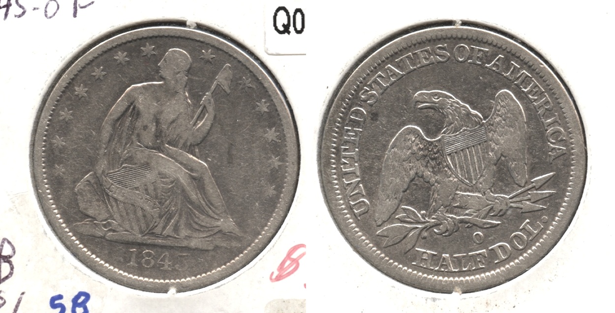 1845-O Seated Liberty Half Dollar Fine-12 WB-101