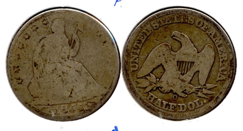 1855-O Seated Liberty Half Dollar AG-3