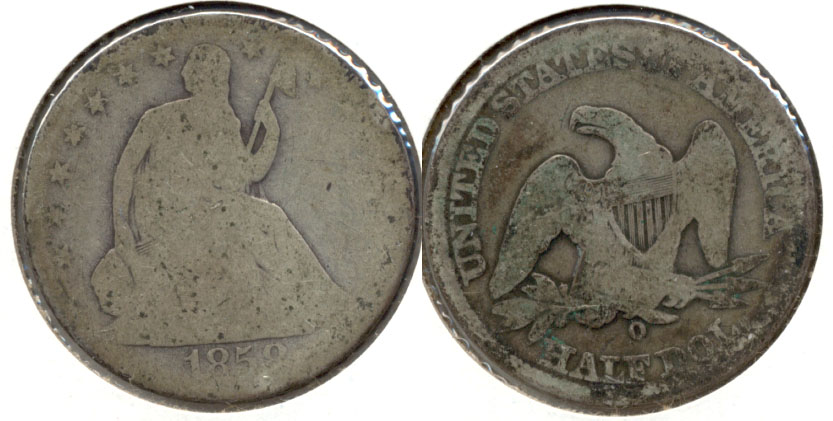 1858-O Seated Liberty Half Dollar Fair-2