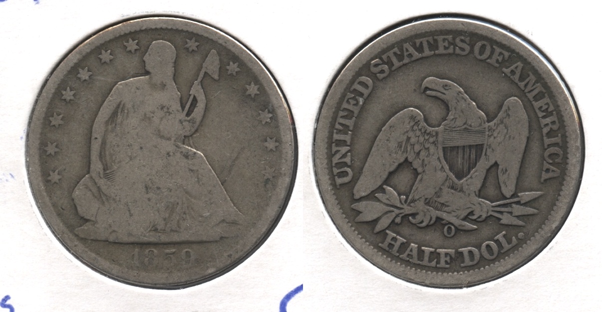 1859-O Seated Liberty Half Dollar Good-4 #a