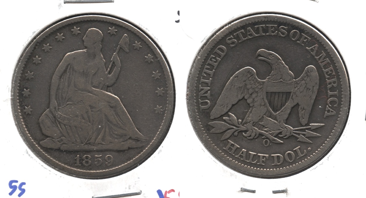 1859-O Seated Liberty Half Dollar VG-8