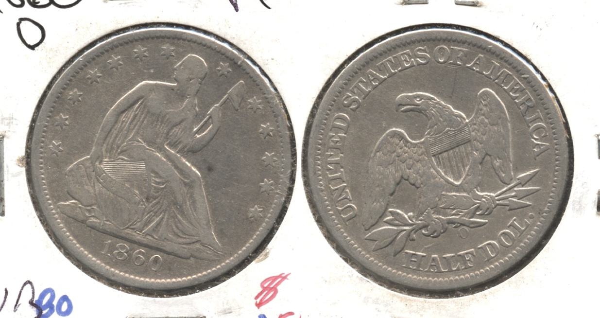 1860-O Seated Liberty Half Dollar VF-20 WB-101